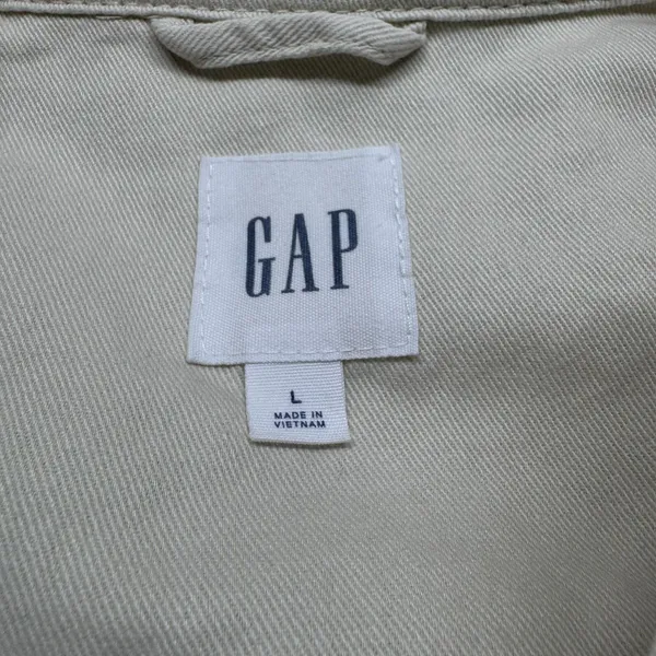 GAP Women Utility Jacket New Ivory Size L Drawstring Waist - Image 7