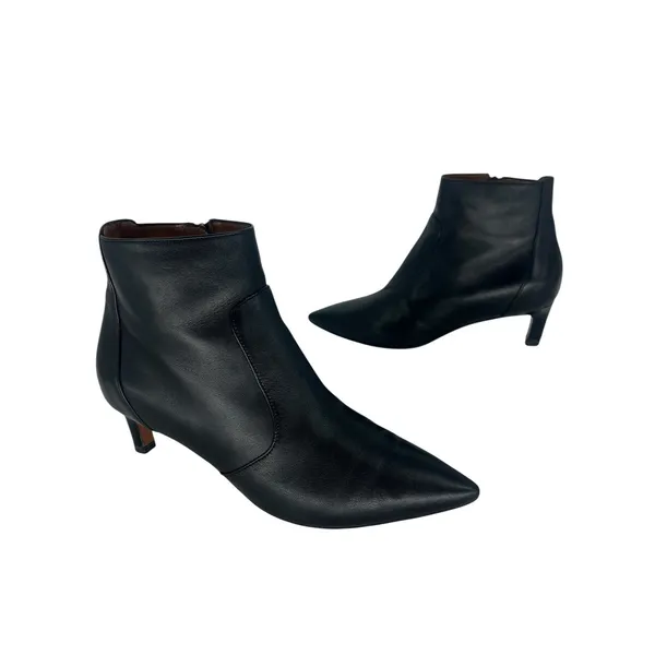 Aquatalia Black Leather Pointed Toe Ankle Boots‎ Size 7.5 - Image 3