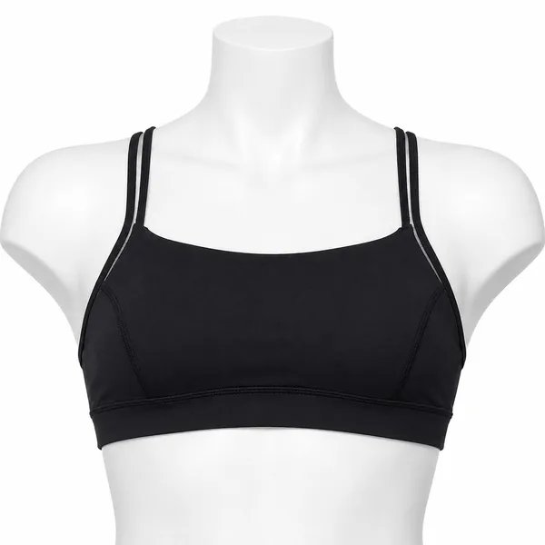 Lululemon Size 6 Straight Up Sports Bra Black Luxtreme Wicking Stretch Yoga Logo - Image 3