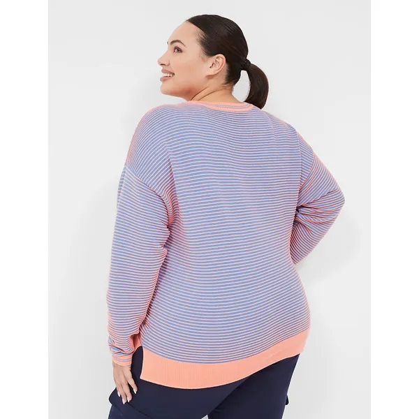 LIVI for Lane Bryant Crew-Neck Ottoman Sweater in Coral Fusion Size 22/24 EUC - Image 3
