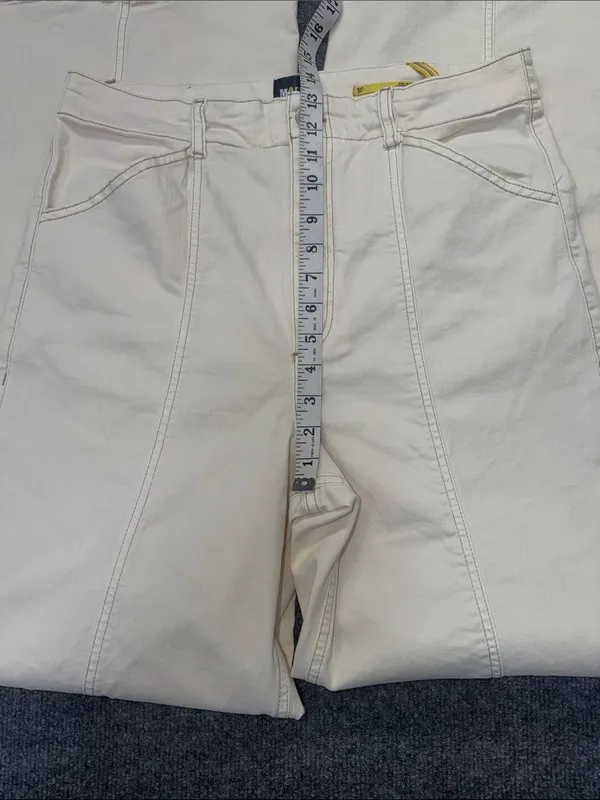 Anthropologie Maeve By Delaney Clean-Seamed High-Rise Wide-Leg Jeans size 31T - Image 7