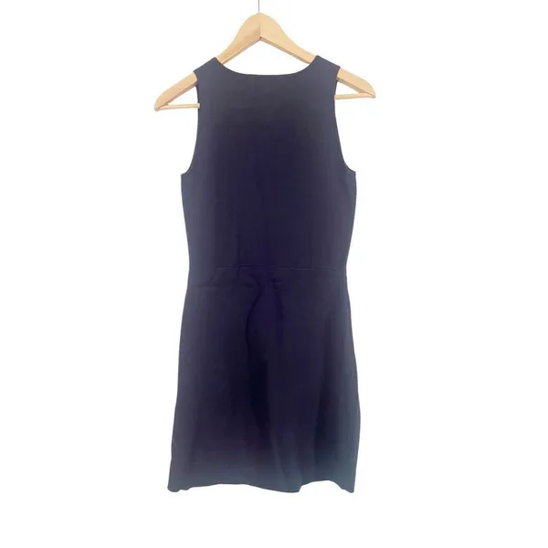 Elizabeth and‎ James Navy Blue Half Zip Sleeveless Bodycon Mini Dress Small - Image 2