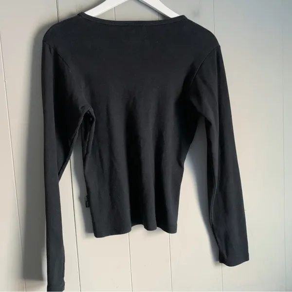 PHILADELPHIA FLYERS NHL Lace Up Ribbed Tiny Fit Top XL - Image 2