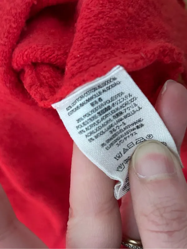 ☀️3/$25 Free People red slouchy cowl neck sweater cotton wool small - Image 6