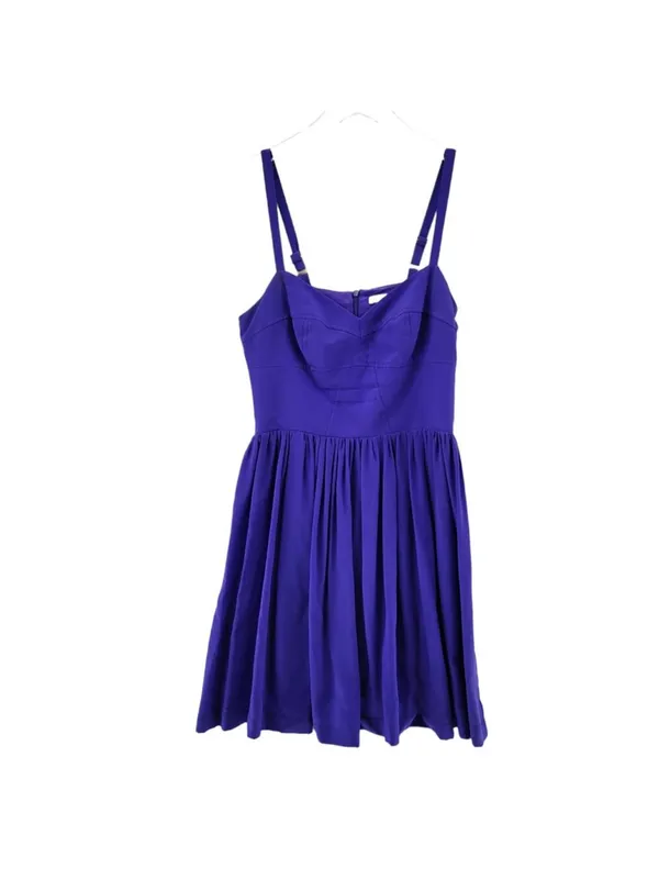 Amanda Uprichard-Revolve-Mimosa Royal Irrgdescant Blue Silk Mini Dress - Image 2