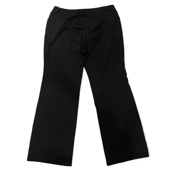 In Motion by NY&C Black Elastic Waistband Flared Legging Pants Size Medium - Image 7