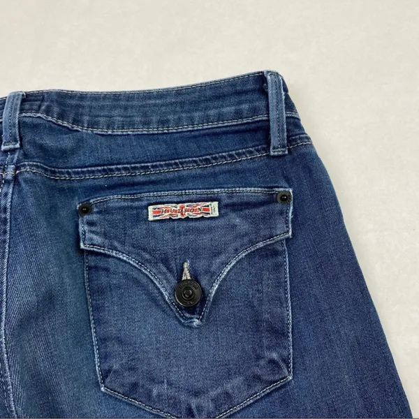 Hudson Flap Pocket Medium Wash Stretch Straight Leg Jean Womens Size‎ 26 HEMMED - Image 10
