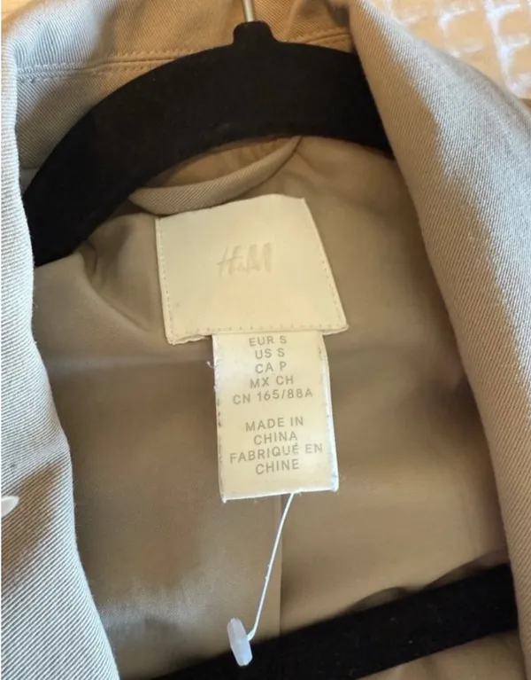 H&M beige double breasted oversized blazer  - Image 5