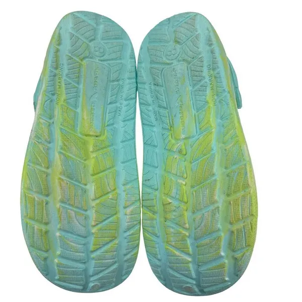 Rugged Shark Tie-die Green EVA Clogs Women’s Size 8 - Image 7