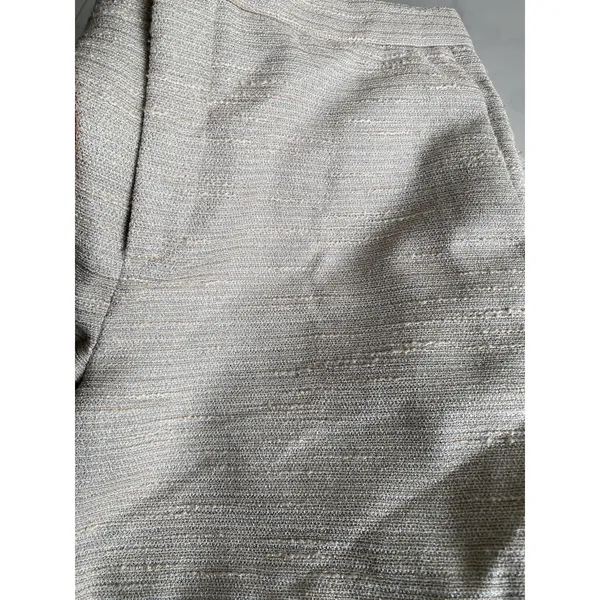 Banana Republic Ryan Tweed Shorts Size 12 Metallic Beige Fringe Tailored Dressy - Image 12