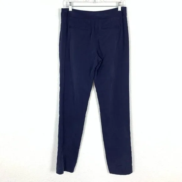 Anthropologie Daughters Of The Liberation Navy Blue Pleated‎ Tapered Pants High Rise 4 Tall - Image 3