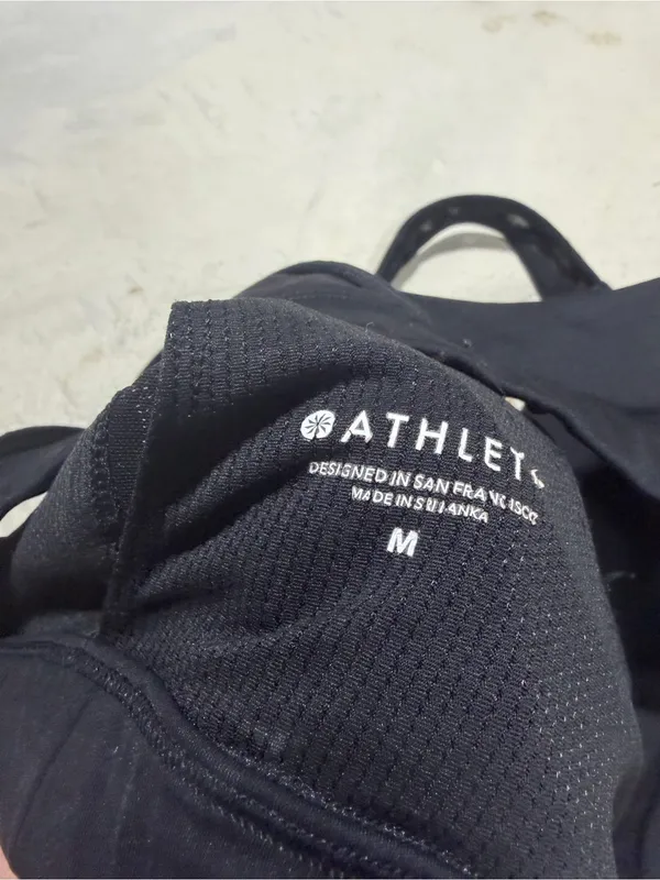 Athleta Black Racerback Sports Bra medium - Image 4