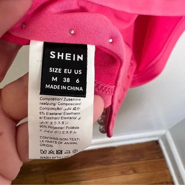 Shein‎ Women's Size 6 Heart Pattern Tank Top Pink Pearls Sleeveless Sweetheart - Image 9