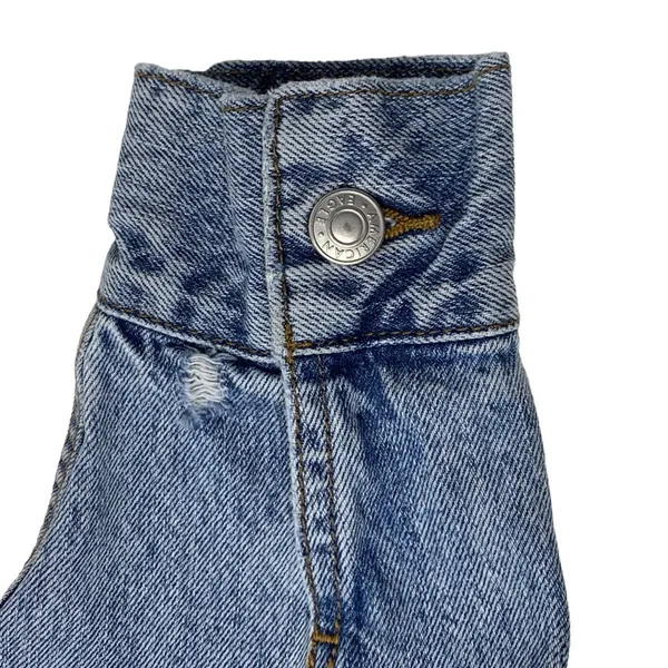 American Eagle Oversized Distressed Denim Jean Jacket‎ Small - Image 14