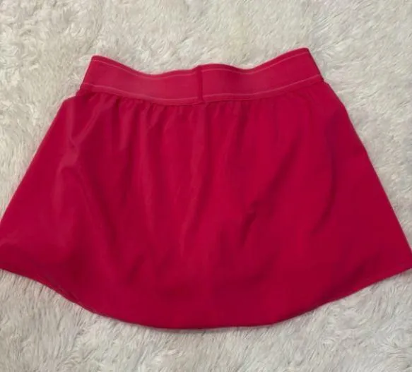 Alo Yoga Match Point Tennis Skirt Fluorescent Pink Coral - Image 2