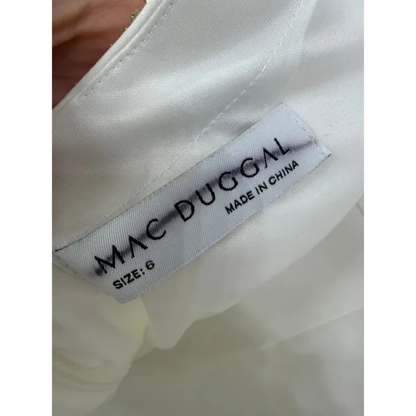 NEW Mac Duggal Savannah Dress White Size 6 Cocktail - Image 4