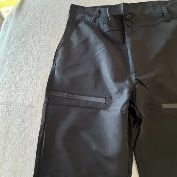 Women's Black Hiking Style Pants with Fixed Waist and Pockets Size Large #260705 - Image 4