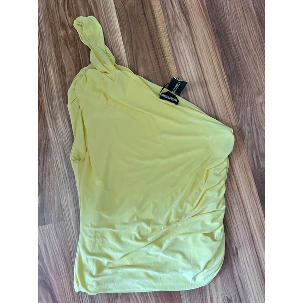 Pretty Little Things Yellow Half Sleeve Blouse Top - Image 3
