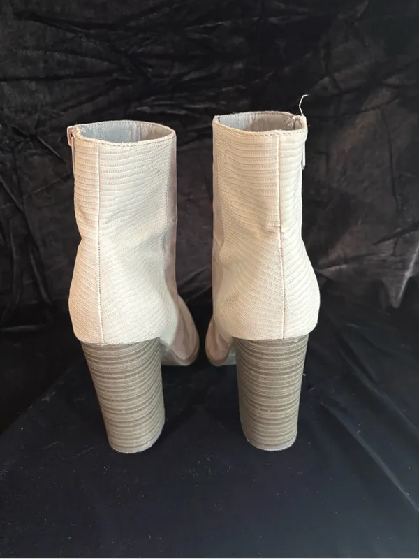 Sam Edelman Gray Suede Block Heel Ankle Boots - Women - Image 7