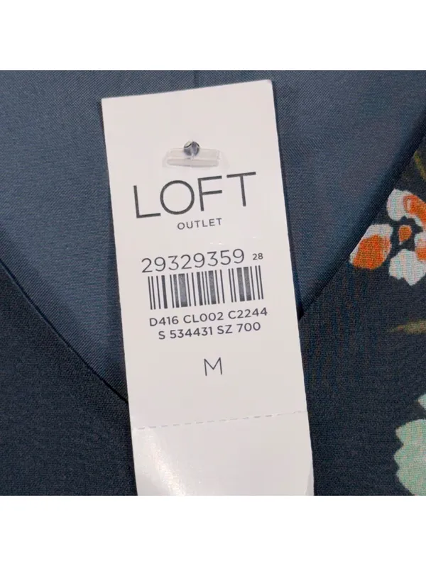 LOFT Floral Smocked Waist Dress Medium NWT - Image 9