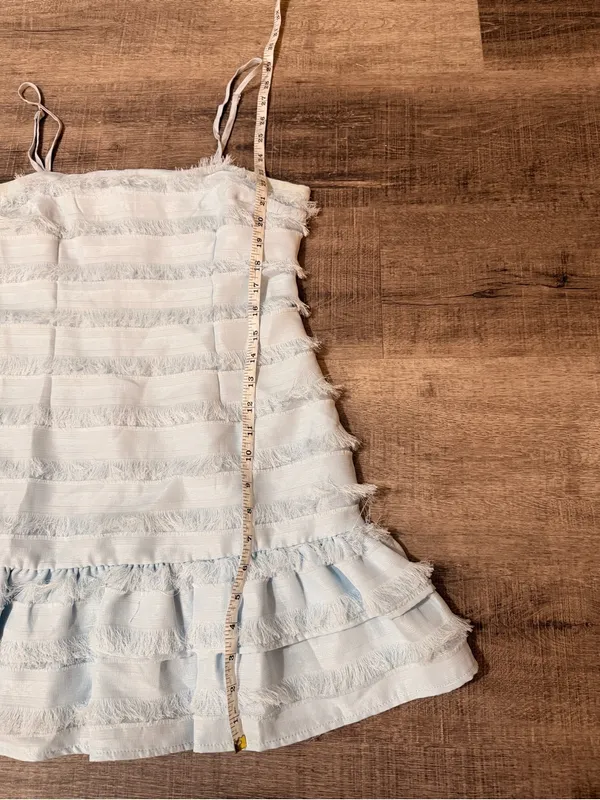 PRINCESS POLLY Molina Mini Dress in Light Blue - Image 8