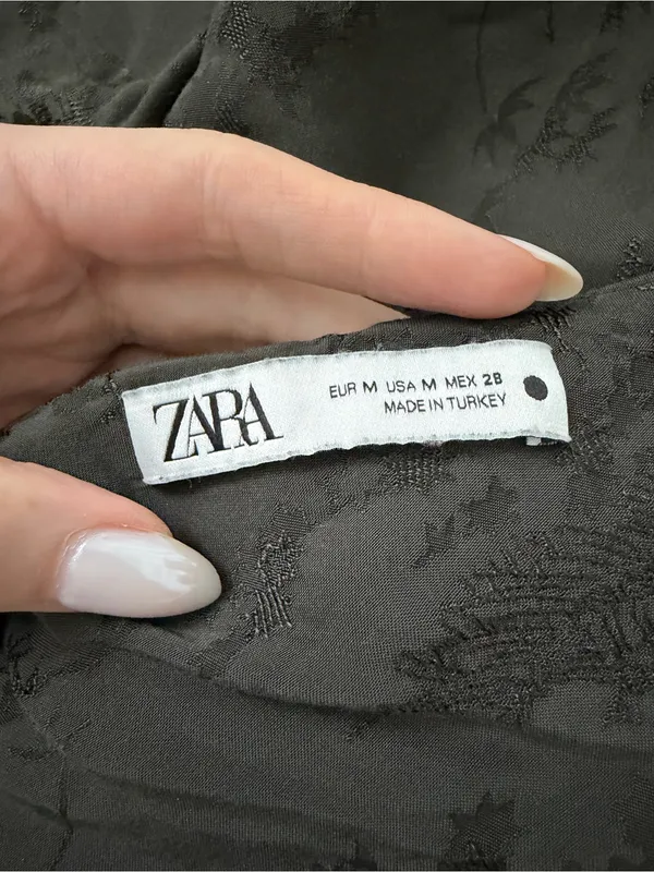 Zara Green Toile Print Midi Slip Dress Size Medium - Image 5