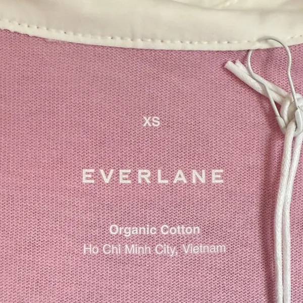 NWT Everlane The Oversized Rugby Polo Shirt Pink Purple‎ Organic Cotton XS - Image 7