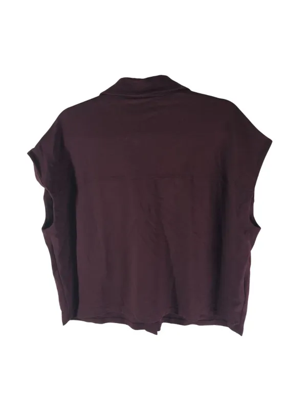 MNG Mango Womens Vest Snap Button Pockets Burgundy XL - Image 2