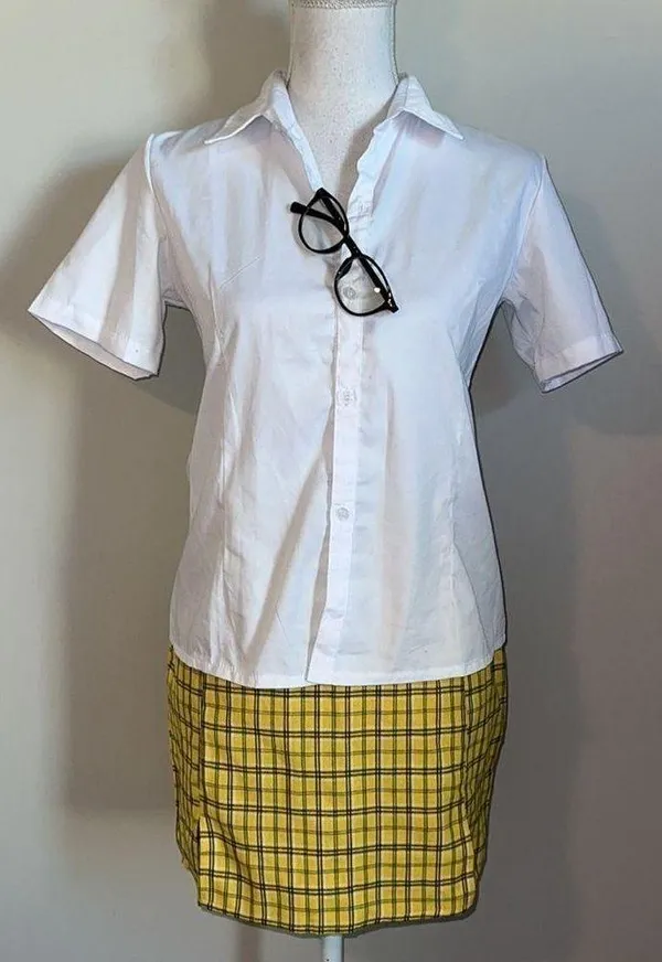Clueless School Girl Plaid Skirt Set - Image 6