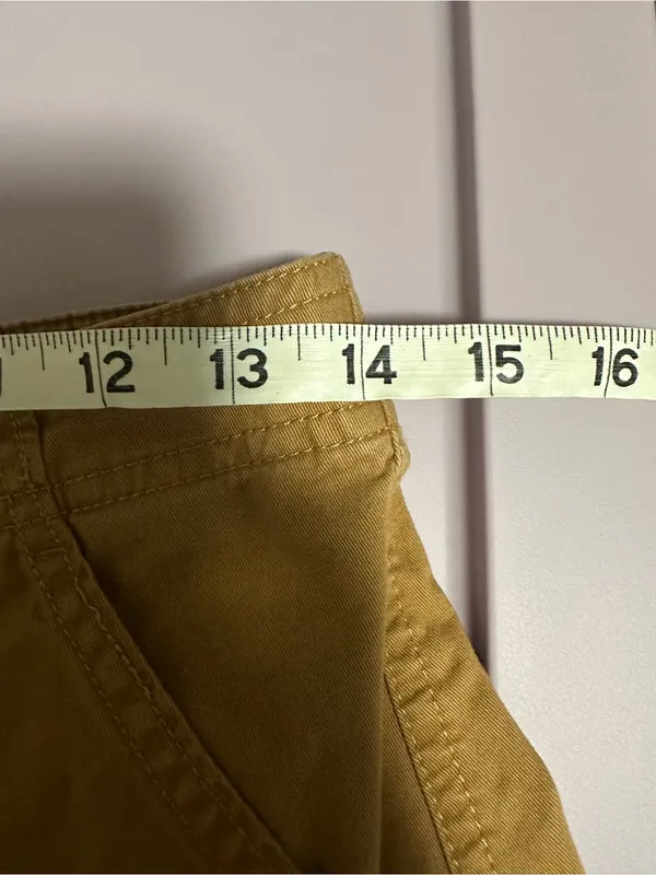 Abercrombie and Fitch baggy cargo utility pants tan brown size 27 or 4 Y2K style - Image 7