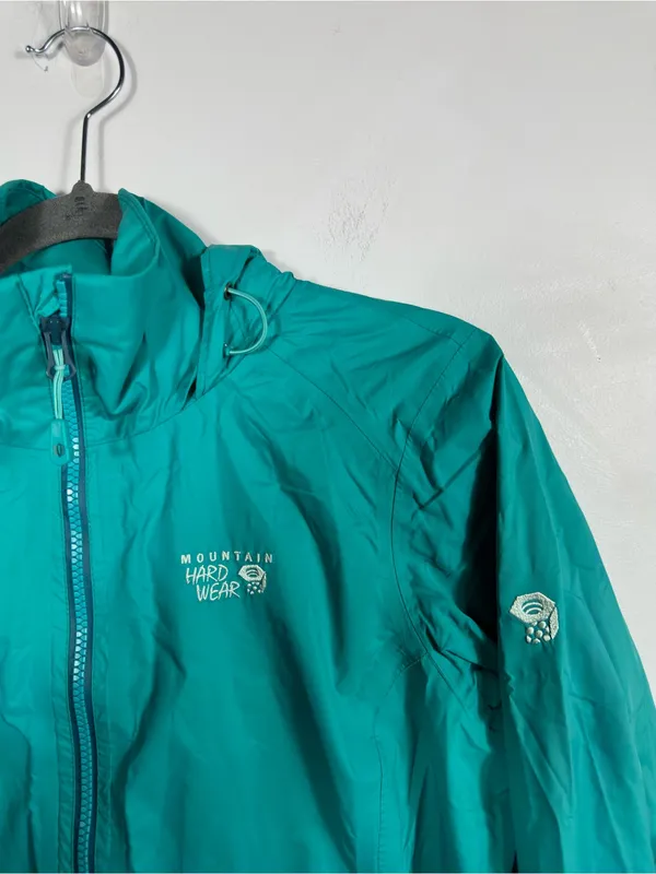 Mountain Hardwear Plasmic Ion‎ Rain Jacket Women’s Medium Teal Waterproof - Image 4