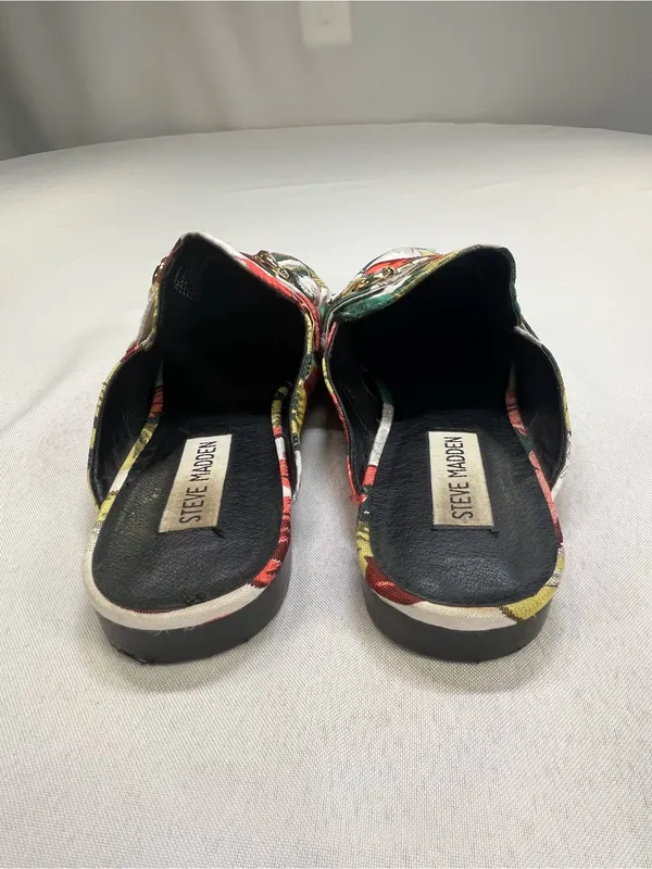 Steve Madden Multicolor Floral Bee Embroidered Slip-On Mules - Image 5