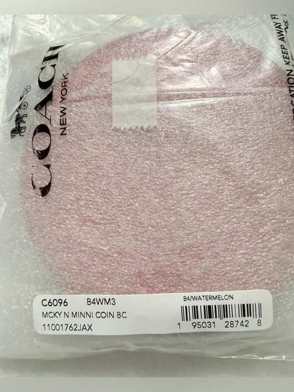 C6096 Disney X Coach Coin Pouch Bag Charm With Mickey Mouse Watermelon - Image 5