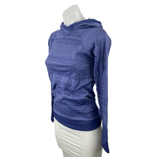 Lululemon Rest Less Women's Blue Hoodie Hooded Long Sleeve Sweatshirt Top Sz 12 - Image 2