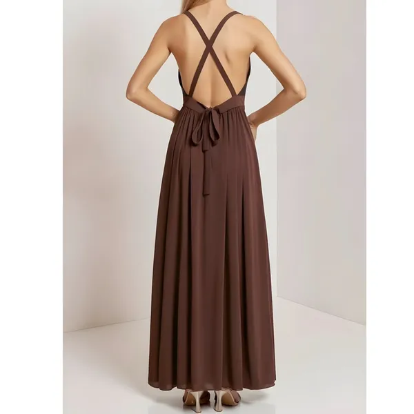 MICHAEL COSTELLO x REVOLVE Emmeline Maxi Dress, Brown, Small - Image 4