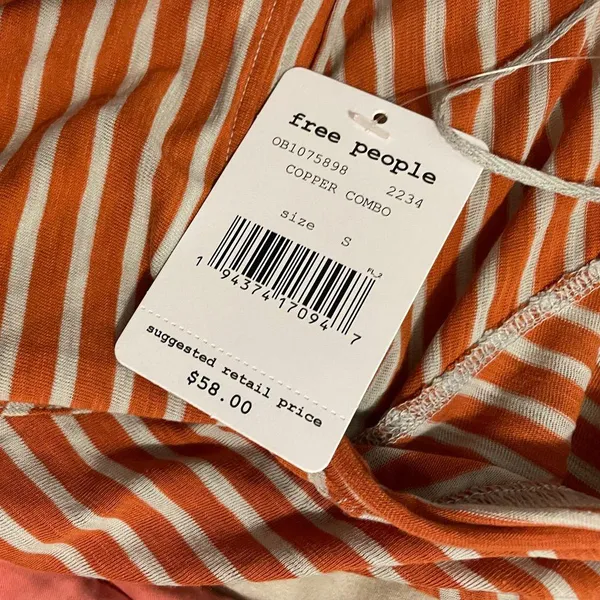 NWT Free People Halo Stripe Tee in Copper - Image 8