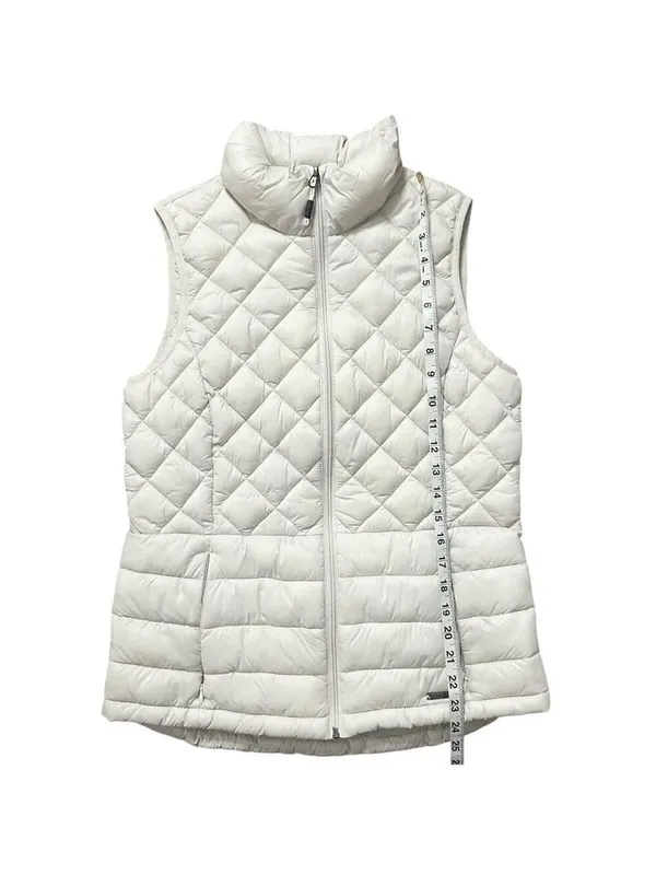 ZeroXposur Elena Quilted Vest with Pockets Full Zip White Size Small - Image 6