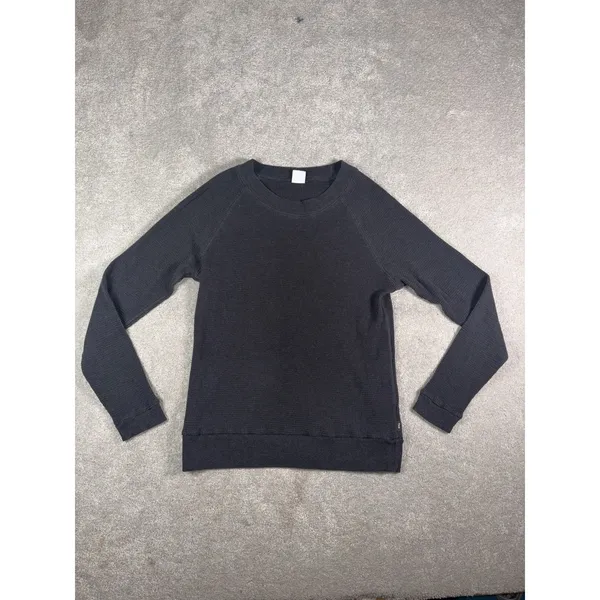aritzia tna black waffle knit top long sleeve xs - Image 3