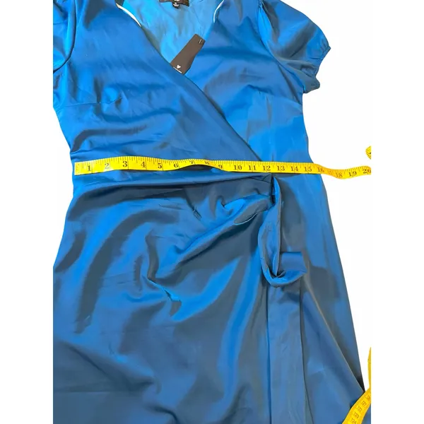 NWT Lulus Blue Wrap Cocktail Dress - Size M - Image 12