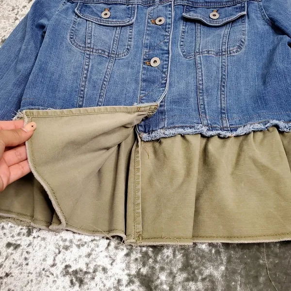 Anthropologie Pilcro Flounce Denim‎ Jacket - Image 4