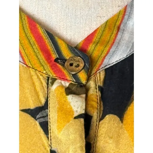 Anthropologie Blank‎ London Yellow Floral Button Front Hadley Tunic Dress XS - Image 9