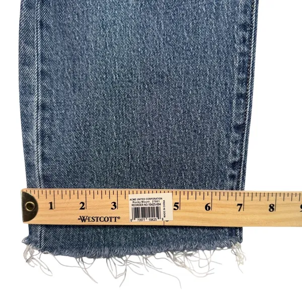 Joes Jeans The Lara Mid Rise Cigarette Ankle‎ Jeans Distressed Raw Hem Blue 28 - Image 12