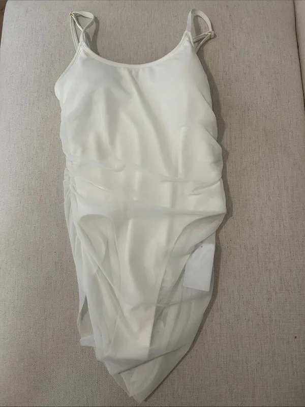 HUTCH Amaris One-Piece Overlay Swimsuit, Ivory, Size Small, NEW NWT - Image 4