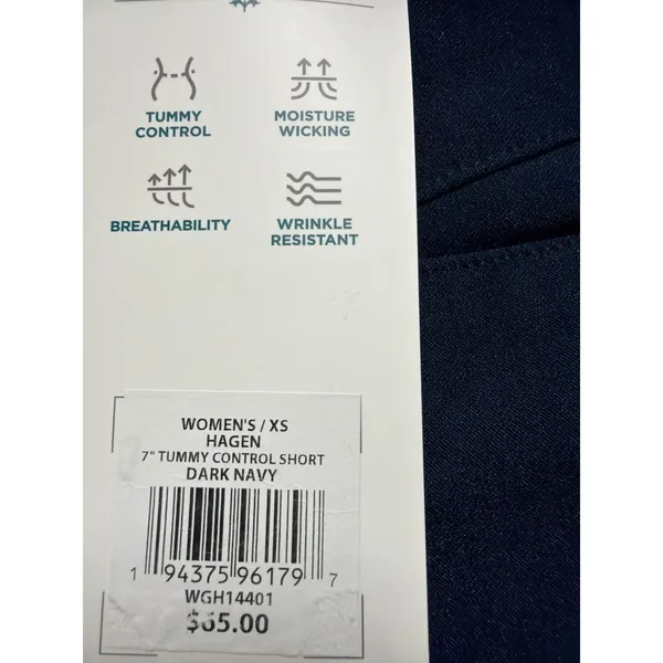Lady Hagen Womens 7 Inch Tummy Control‎ Golf Shorts Dark Navy WGH14401 XS NEW - Image 3