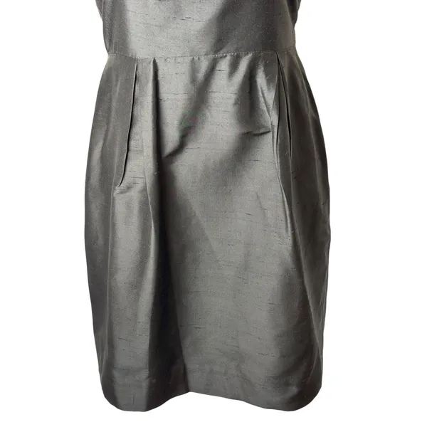Lynn Lugo Silk Ruffle Neck Cocktail Dress Women 4 Black‎ Gothic LBD Cocktail - Image 8