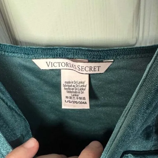 Victoria's Secret Teal Velvet Slip - Image 2