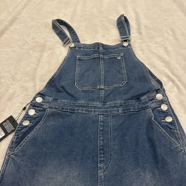 True Religion Women's Denims Straight Leg Overalls size L - Image 4
