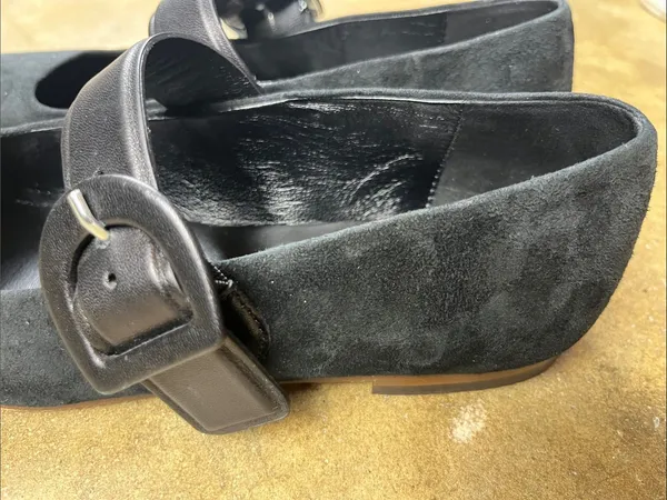 M. Gemi Adelina Black Genuine Suede and Leather Buckle Mary Jane Size: 36 (US 6) - Image 13