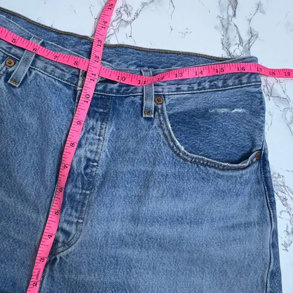 Levi’s‎ 501 straight distressed jeans Sz 32 - Image 3