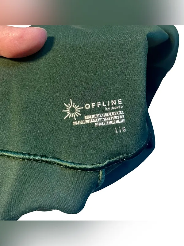 OFFLINE by Aerie Real Me Green XTRA High Rise 7/8 Leggings - Image 3